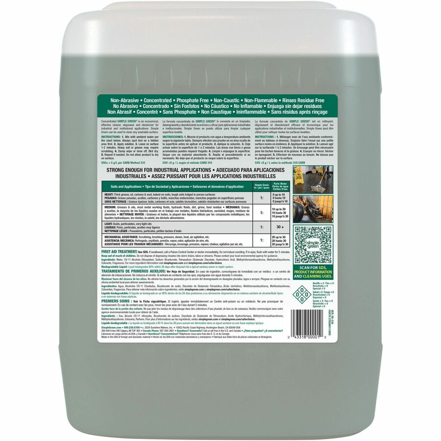 Simple Green Industrial Cleaner/Degreaser - Rear