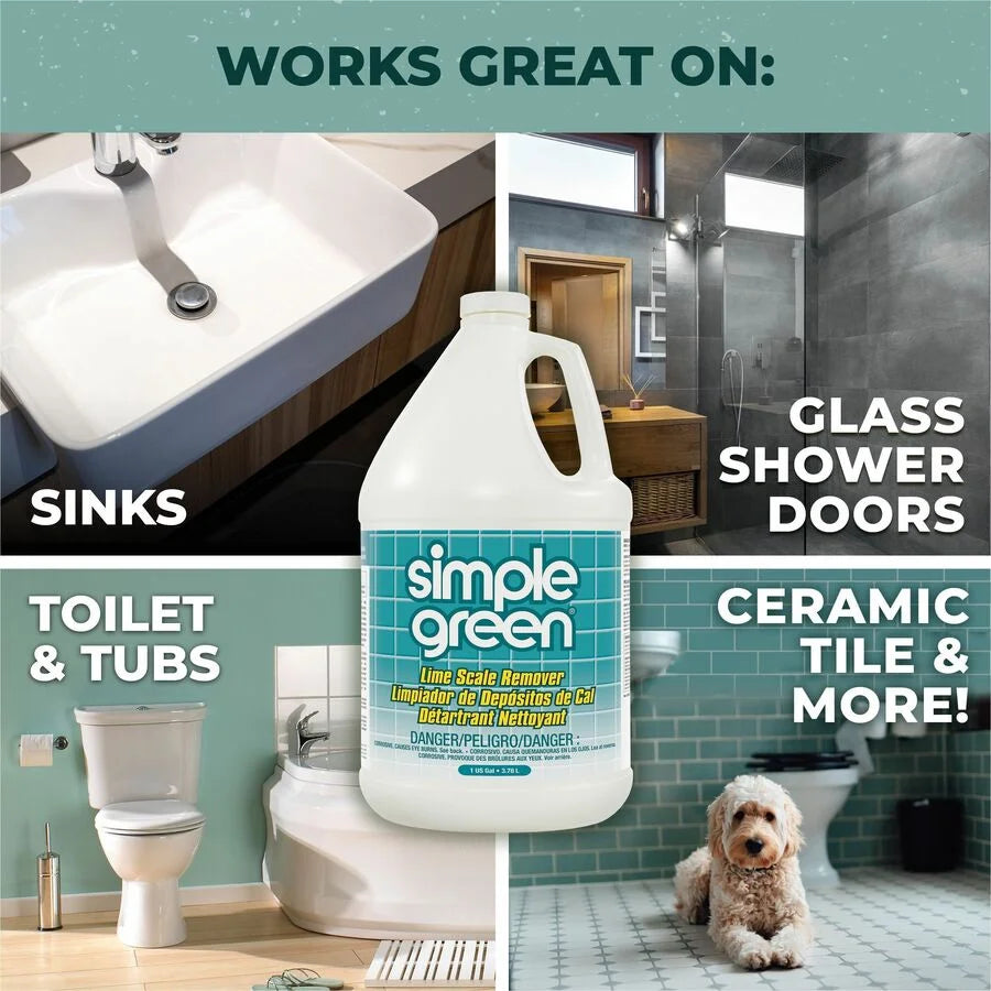 Simple Green Lime Scale Remover: Multi-Surface Liquid 128 fl oz - Wintergreen Scent - Specialty Cleaners