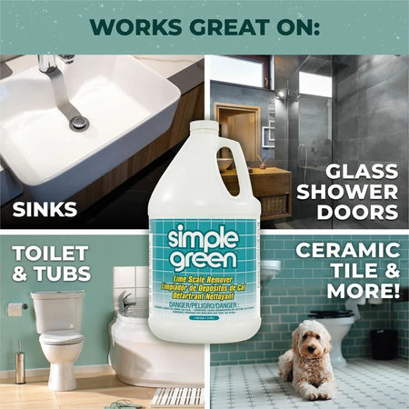 Simple Green Lime Scale Remover: Multi-Surface Liquid 128 fl oz - Wintergreen Scent - Specialty Cleaners