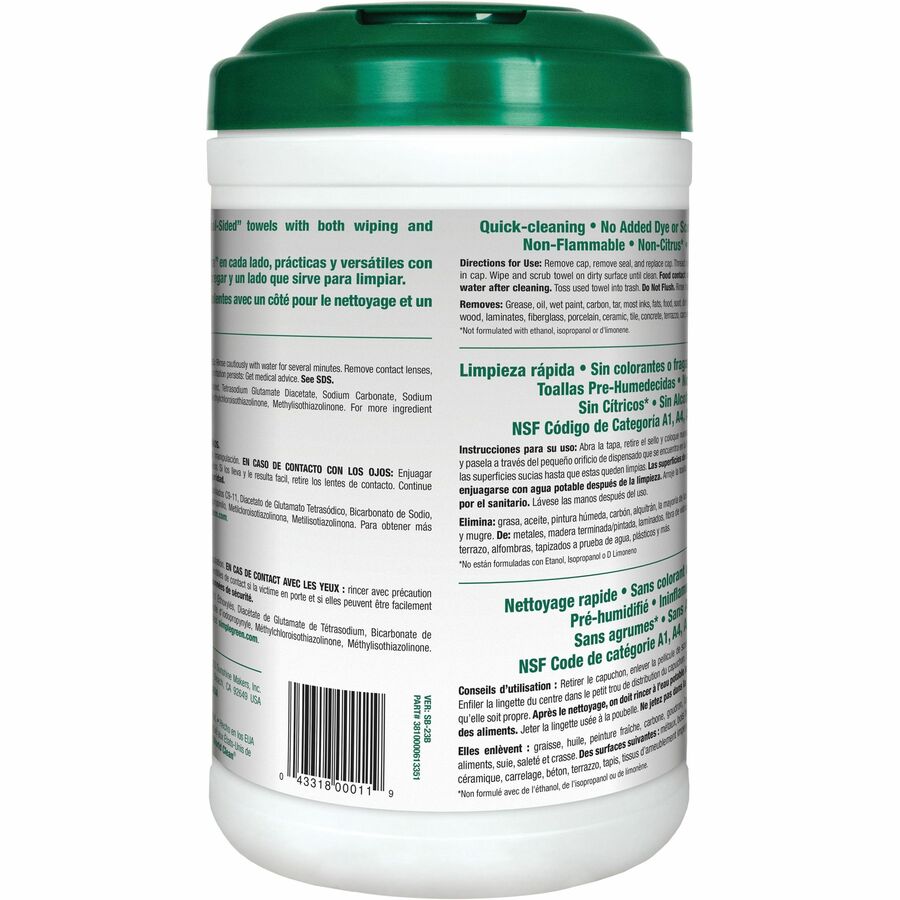 Simple Green Multi-Purpose Cleaning Safety Towels - Rear