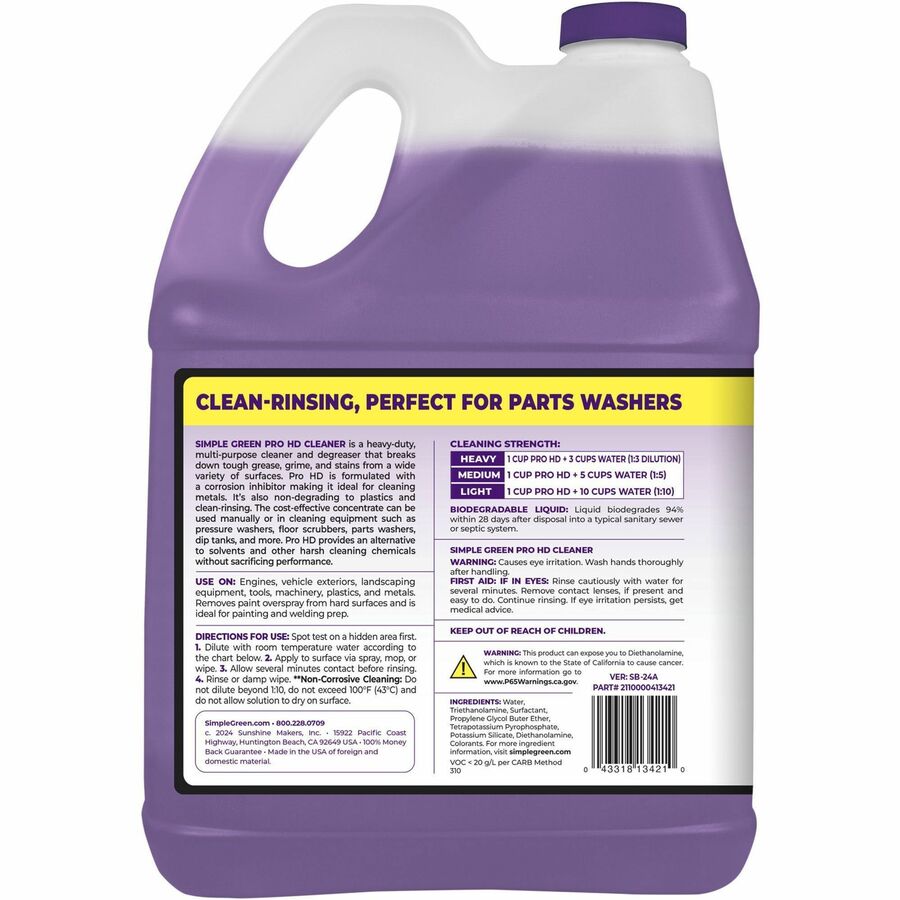 Simple Green Pro HD All-In-One Heavy-Duty Cleaner - Rear