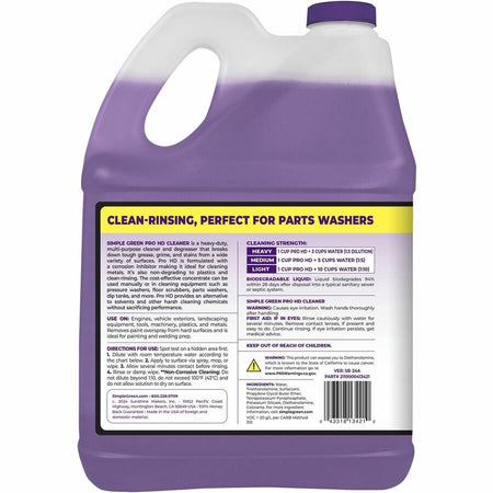 Simple Green Pro HD Heavy-Duty Cleaner & Degreaser - Rear