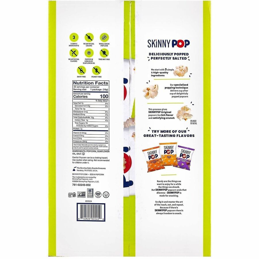 SkinnyPop Original Popped Popcorn - Bottom