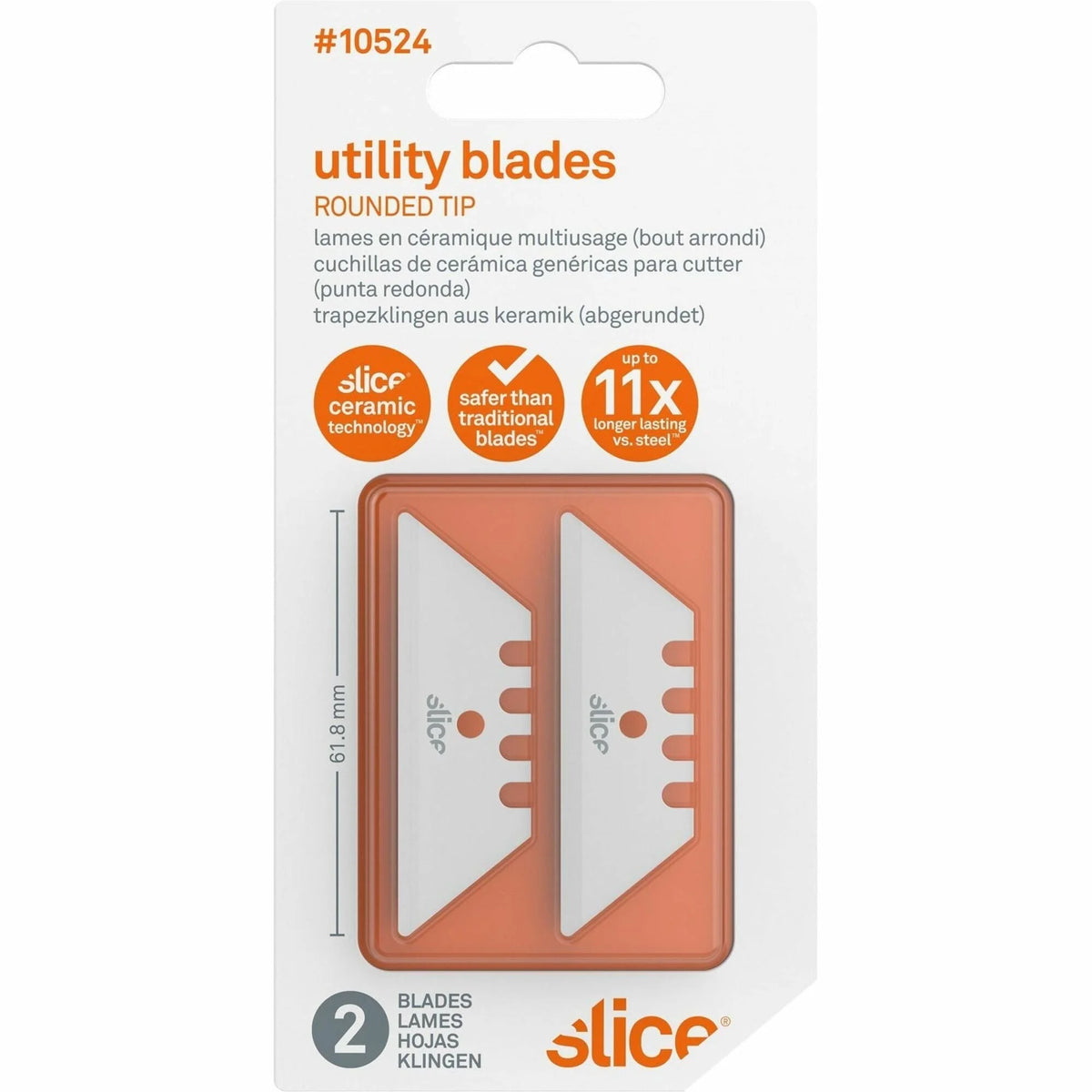 Slice Ceramic Utility Blades - 2.40’’ Length Non-conductive & Rust Resistant - Replacement