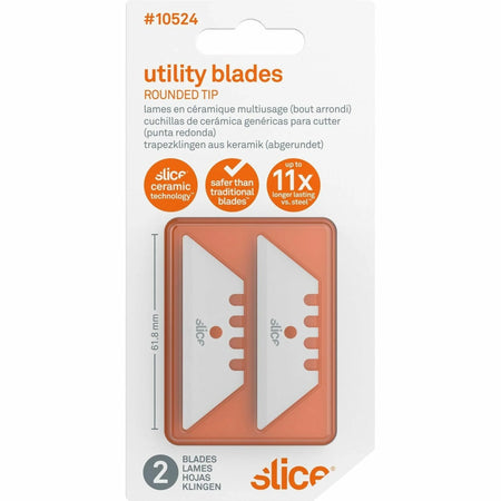 Slice Ceramic Utility Blades - 2.40’’ Length Non-conductive & Rust Resistant - Replacement