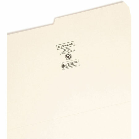 Smead 1/2 Tab Cut Legal Recycled Top Tab File Folder - Right