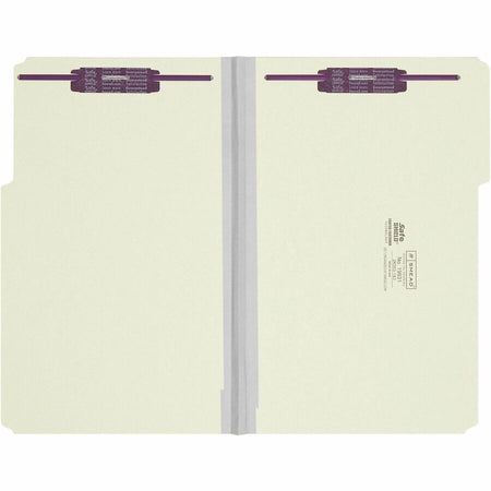 Smead 1/3 Tab Cut Legal Recycled Fastener Folder - 8 1/2’’ x 14’’ - 1’’ Expansion - 2 2S Fastener(s) - 2’’ for - Folders