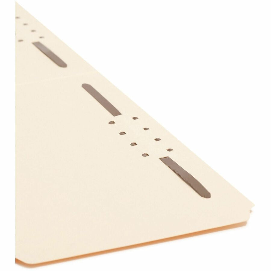 Smead 1/3 Tab Cut Legal Recycled Fastener Folder - 8 1/2’’ x 14’’ - 2 2K Fastener(s) - Top Location - Assorted Position