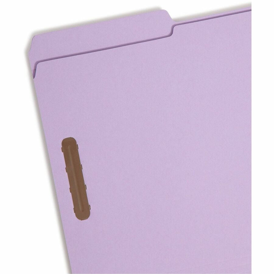 Smead 1/3 Tab Cut Legal Recycled Fastener Folder - 8 1/2’’ x 14’’ - 2 Fastener(s) - Top Location - Assorted Position