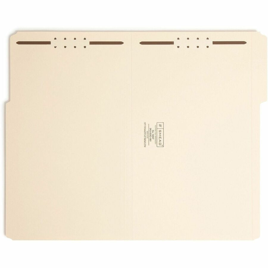 Smead 1/3 Tab Cut Legal Recycled Fastener Folder - 8 1/2’’ x 14’’ - 3/4’’ Expansion - 2 2K Fastener(s) - 2’’