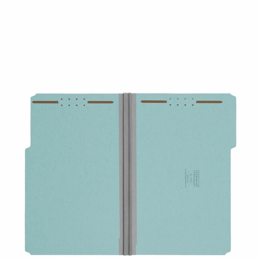 Smead 1/3 Tab Cut Legal Recycled Fastener Folder - 9 1/2’’ x 14 5/8’’ - 2’’ Expansion - 2 2K Fastener(s) - Folders
