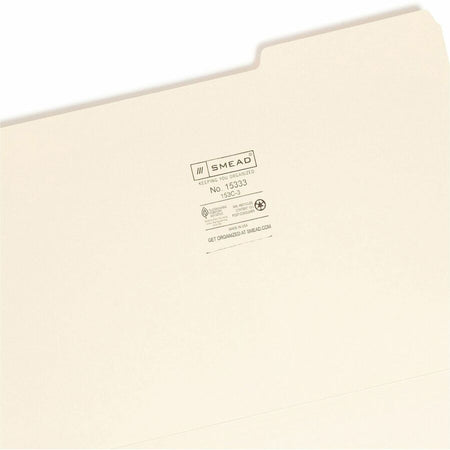 Smead 1/3 Tab Cut Legal Recycled Top Tab File Folder - Top