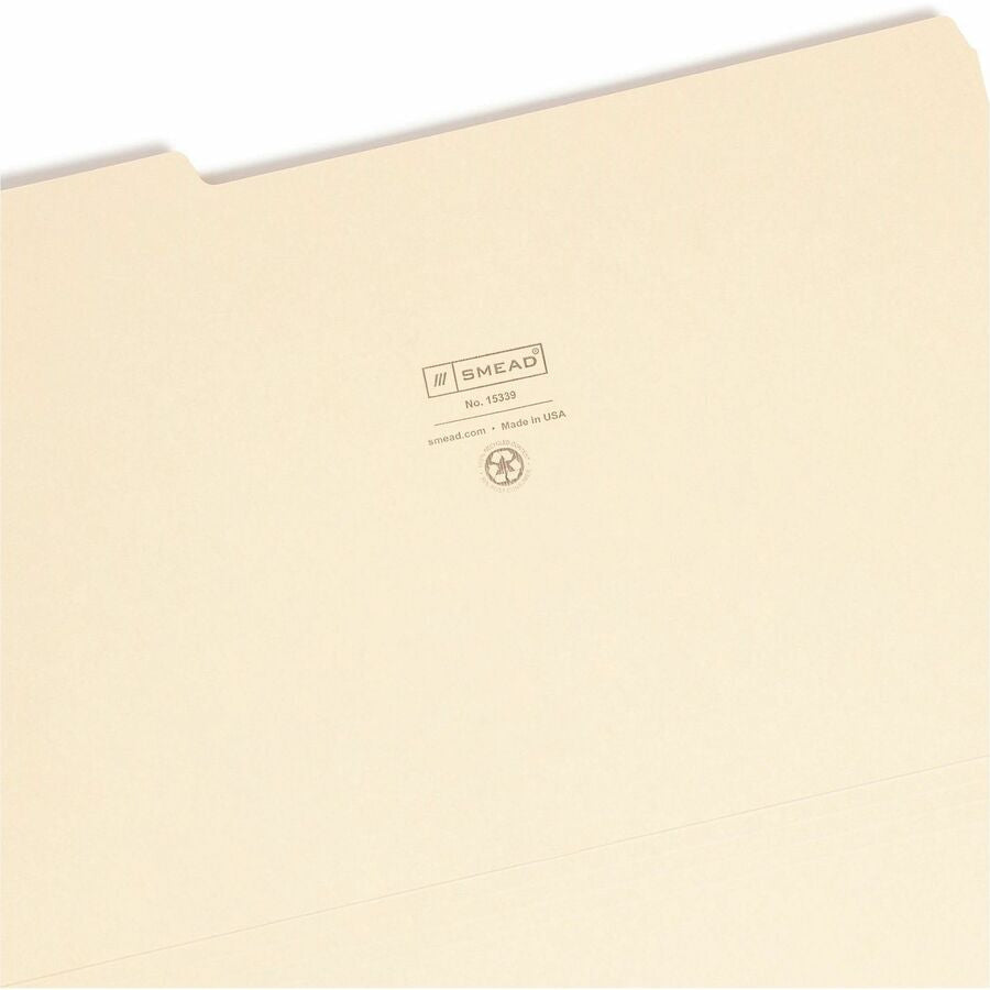 Smead 1/3 Tab Cut Legal Recycled Top Tab File Folder - Right