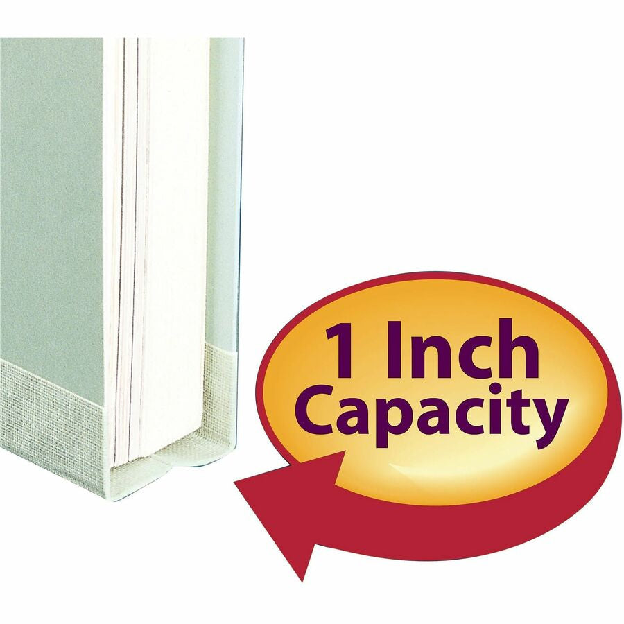 Smead 1/3 Tab Cut Letter Recycled Fastener Folder - 8 1/2’’ x 11’’ - 1’’ Expansion - 2 2S Fastener(s) - 2’’