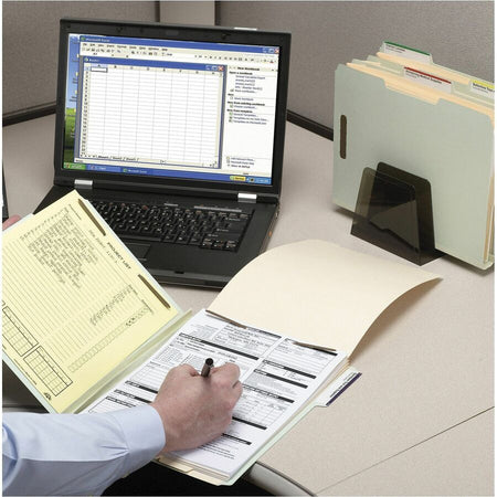 Smead 1/3 Tab Cut Letter Recycled Fastener Folder - 8 1/2’’ x 11’’ - 1’’ Expansion - 2 2K Fastener(s) - 2’’