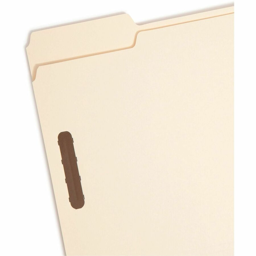 Smead 1/3 Tab Cut Letter Recycled Fastener Folder - 8 1/2’’ x 11’’ - 2 2K Fastener(s) - Top Location - Folders