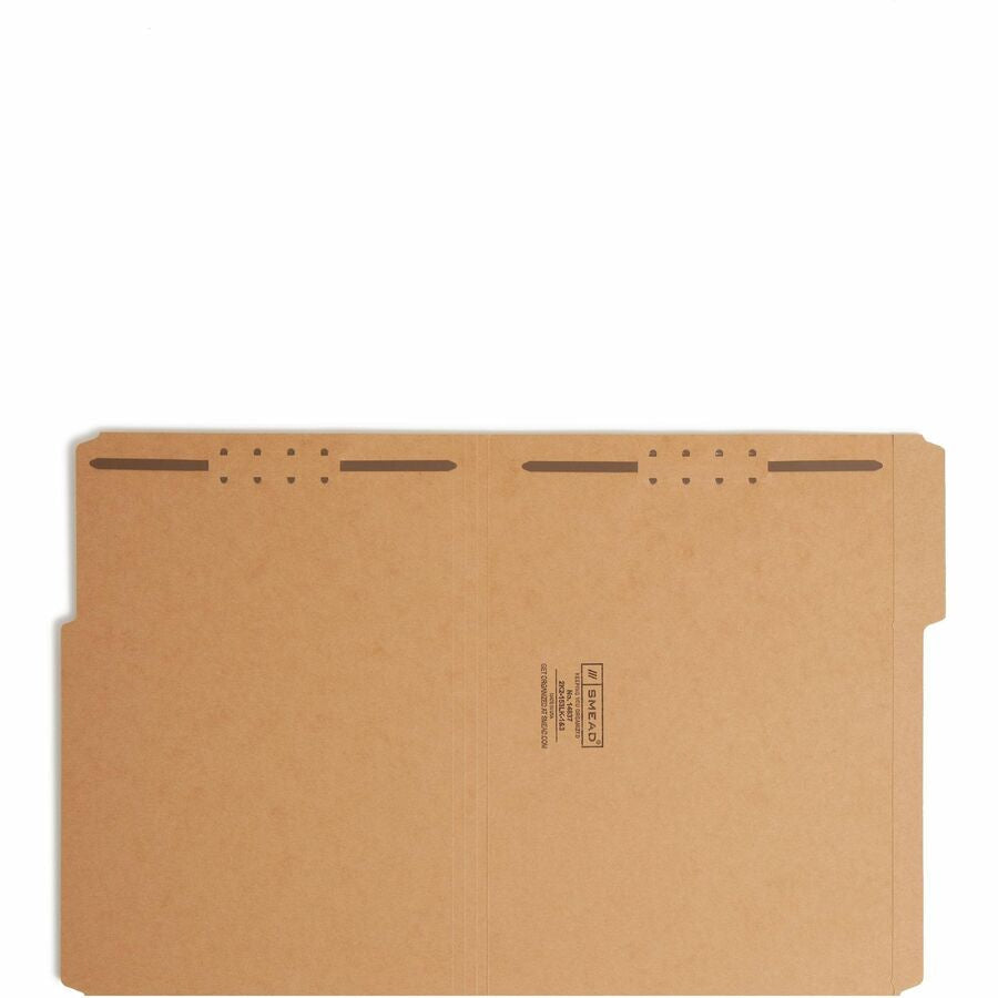 Smead 1/3 Tab Cut Letter Recycled Fastener Folder - 8 1/2’’ x 11’’ - 3/4’’ Expansion - 2 2K Fastener(s) - 2’’