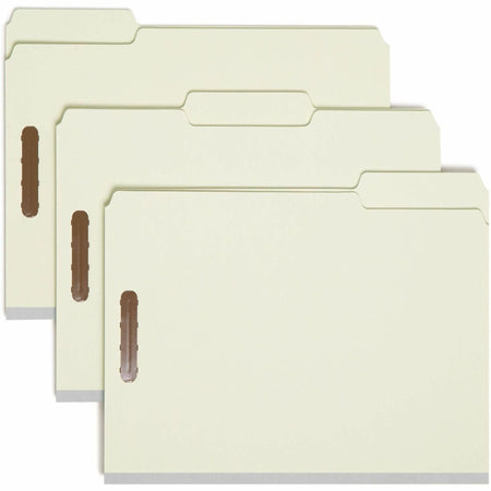 Smead 1/3 Tab Cut Letter Recycled Fastener Folder - 8 1/2’’ x 11’’ - 3’’ Expansion - 2 2K Fastener(s) - 2’’