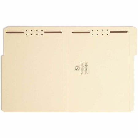 Smead 1/3 Tab Cut Letter Recycled Fastener Folder - 8 1/2’’ x 11’’ - 3/4’’ Expansion - 2 2K Fastener(s) - 2’’