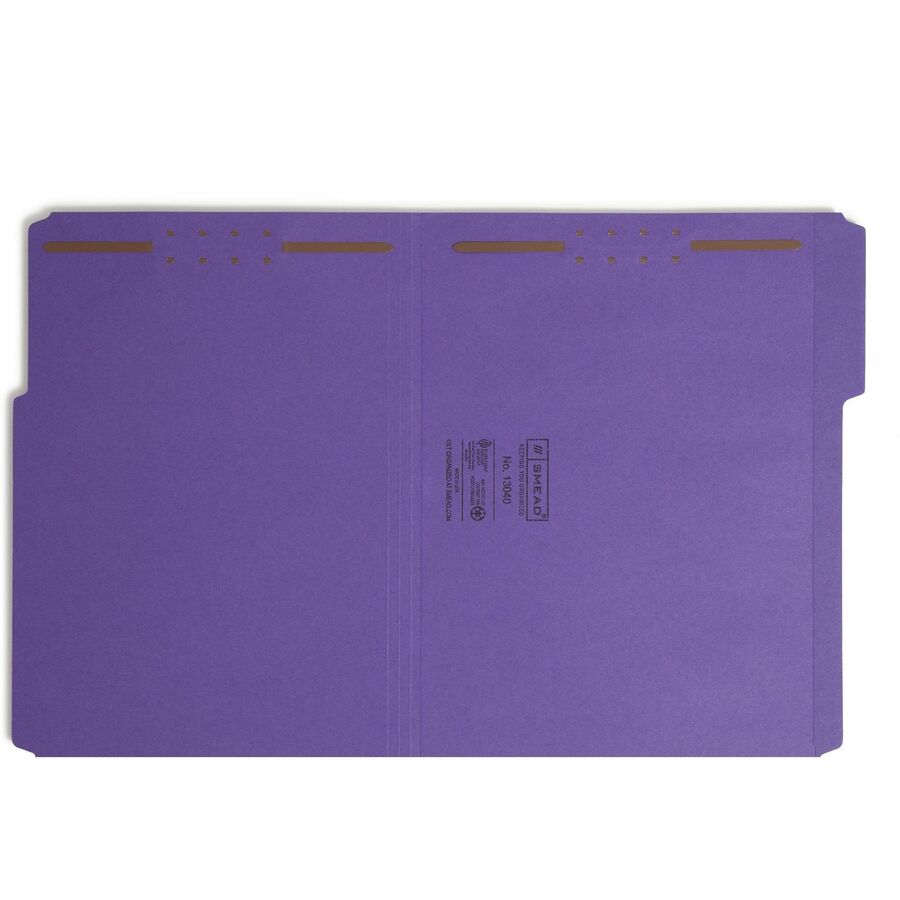 Smead 1/3 Tab Cut Letter Recycled Fastener Folder with Fastener - Alternate-Image4