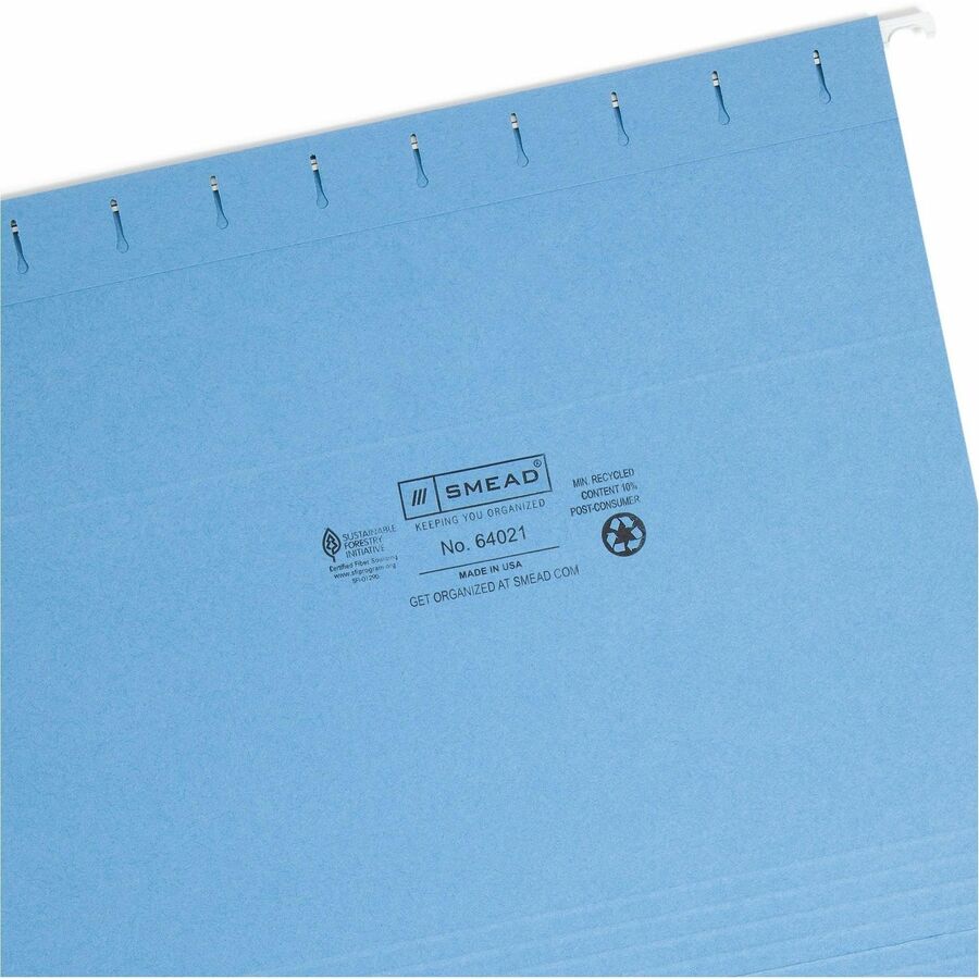 Smead 1/3 Tab Cut Letter Recycled Hanging Folder - Right