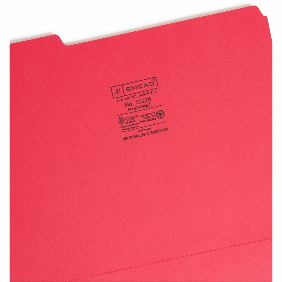 Smead 1/3 Tab Cut Letter Recycled Interior File Folder - Alternate-Image6