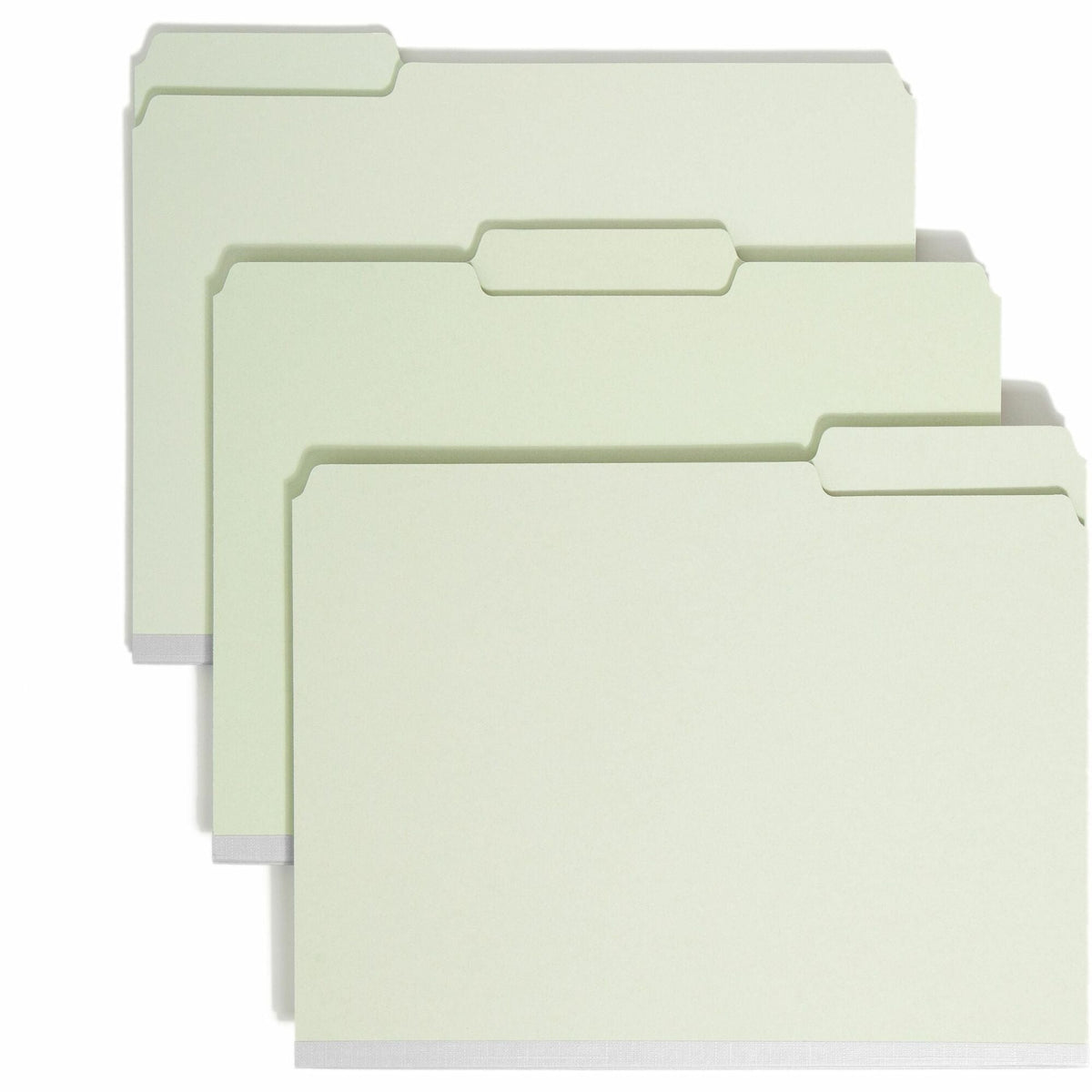 Smead 1/3 Tab Cut Letter Recycled Top File Folder - 8 1/2’’ x 11’’ - 2’’ Expansion - Location - Assorted Position