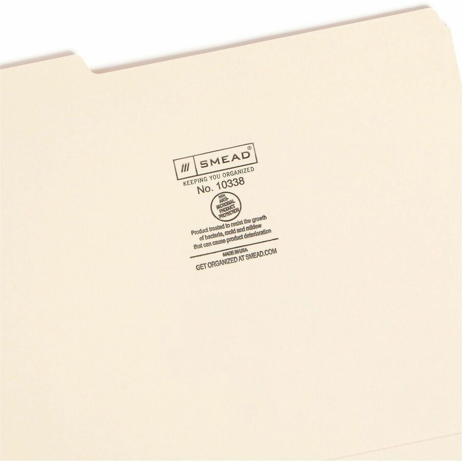Smead 1/3 Tab Cut Letter Recycled Top Tab File Folder - Right