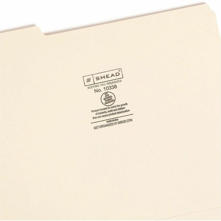 Smead 1/3 Tab Cut Letter Recycled Top Tab File Folder - Right