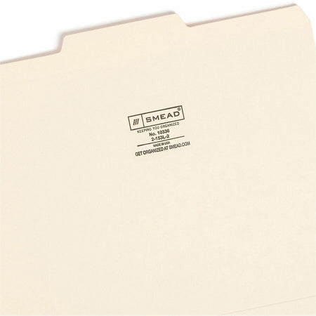 Smead 1/3 Tab Cut Letter Recycled Top Tab File Folder - Left