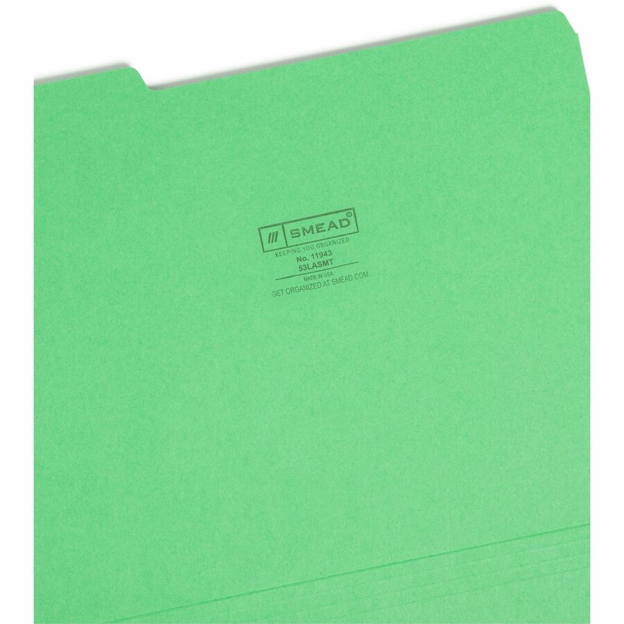 Smead 1/3 Tab Cut Letter Recycled Top Tab File Folder - Alternate-Image3