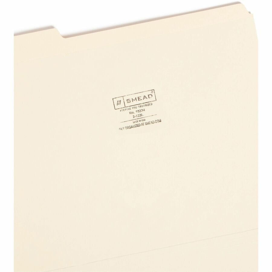Smead 1/3 Tab Cut Letter Recycled Top Tab File Folder - Alternate-Image9