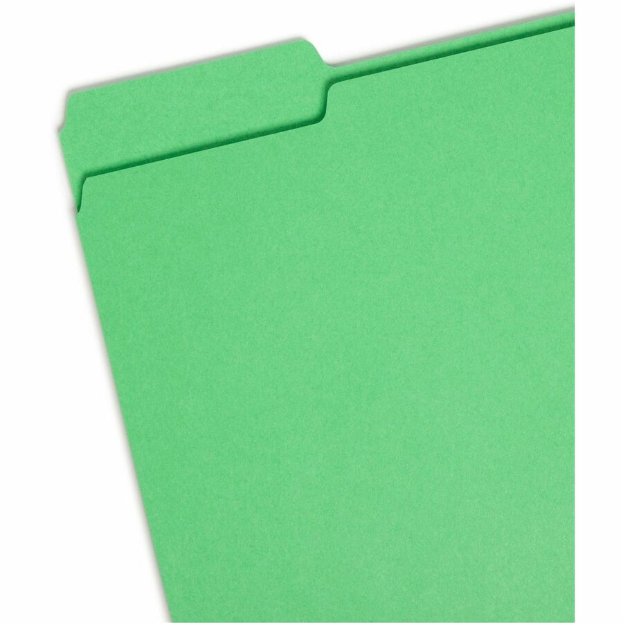 Smead 1/3 Tab Cut Letter Recycled Top Tab File Folder - Left