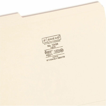 Smead 1/3 Tab Cut Letter Recycled Top Tab File Folder - Right