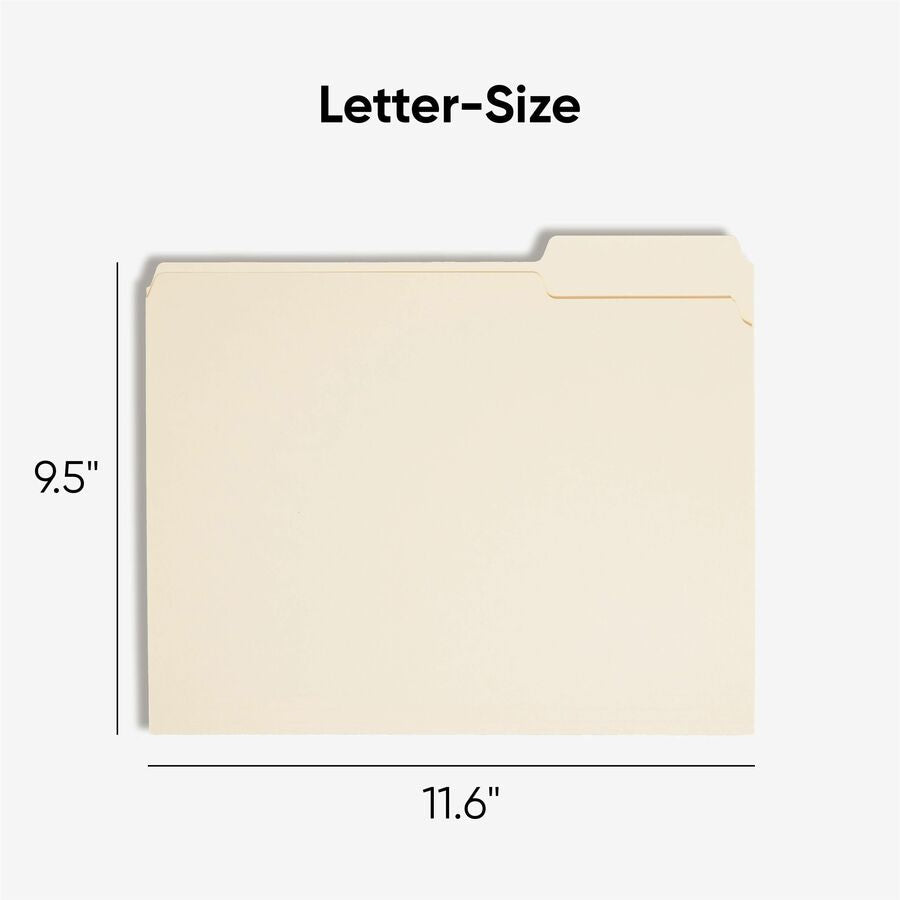Smead 1/3 Tab Cut Letter Recycled Top Tab File Folder - Alternate-Image2