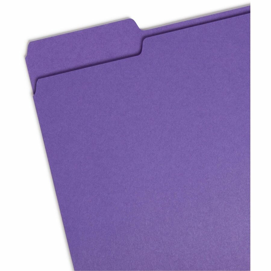 Smead 1/3 Tab Cut Letter Recycled Top Tab File Folder - Left
