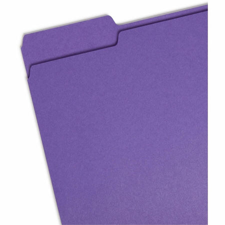 Smead 1/3 Tab Cut Letter Recycled Top Tab File Folder - Left