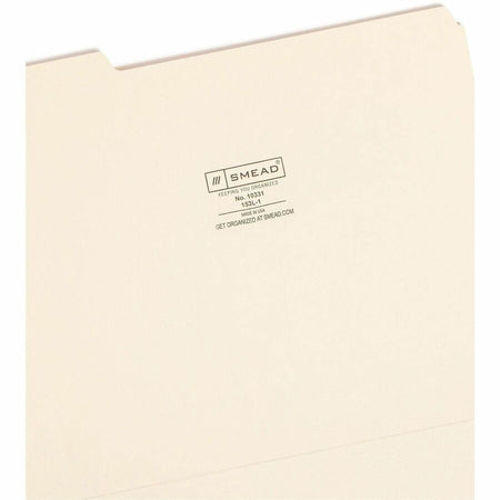 Smead 1/3 Tab Cut Letter Recycled Top Tab File Folder - Top