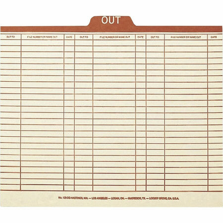Smead 1/5 Tab Cut Legal Recycled Top File Folder - 8 1/2’’ x 14’’ - 1’’ Expansion - Location - Center Position - Filing
