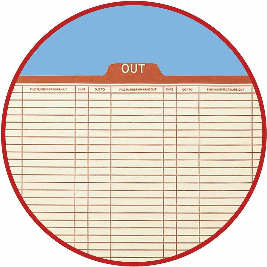 Smead 1/5 Tab Cut Legal Recycled Top File Folder - 8 1/2’’ x 14’’ - 1’’ Expansion - Location - Center Position - Filing
