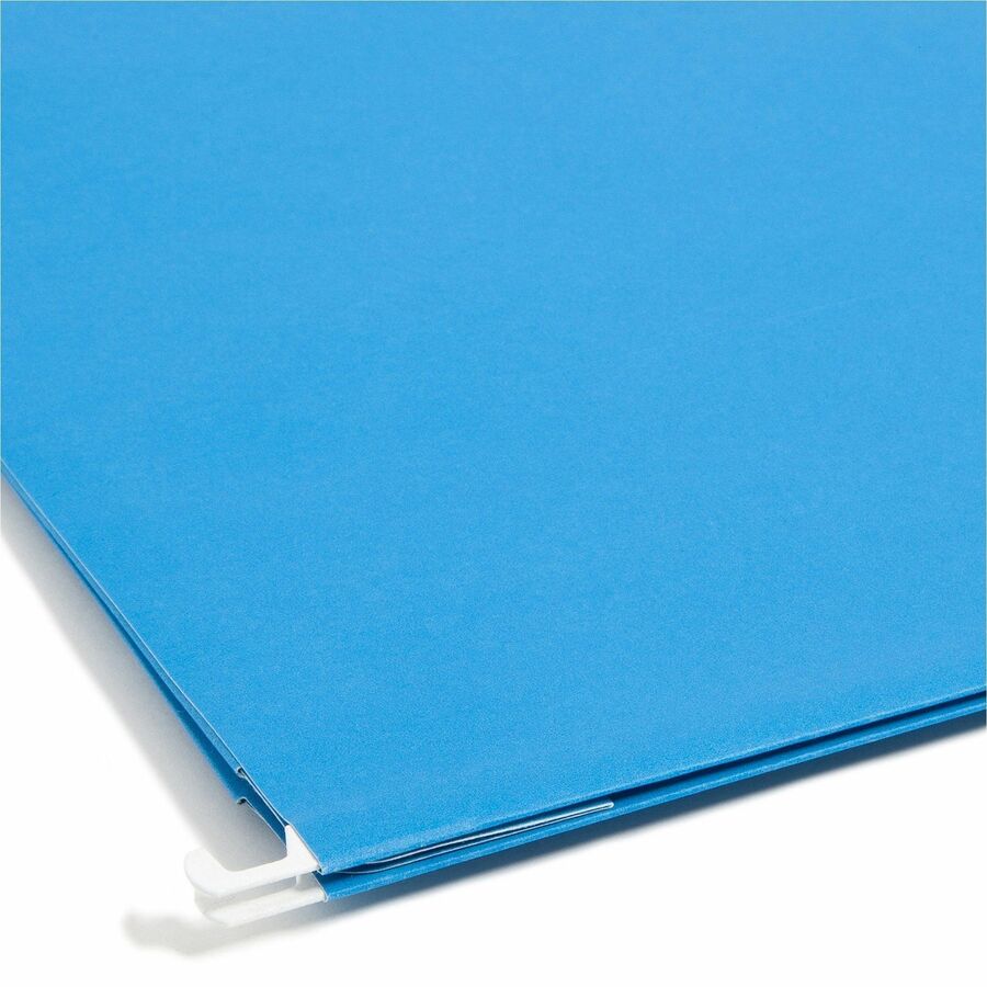 Smead 1/5 Tab Cut Letter Recycled Hanging Folder - 8 1/2’’ x 11’’ - 3’’ Expansion - Top Location - Assorted Position