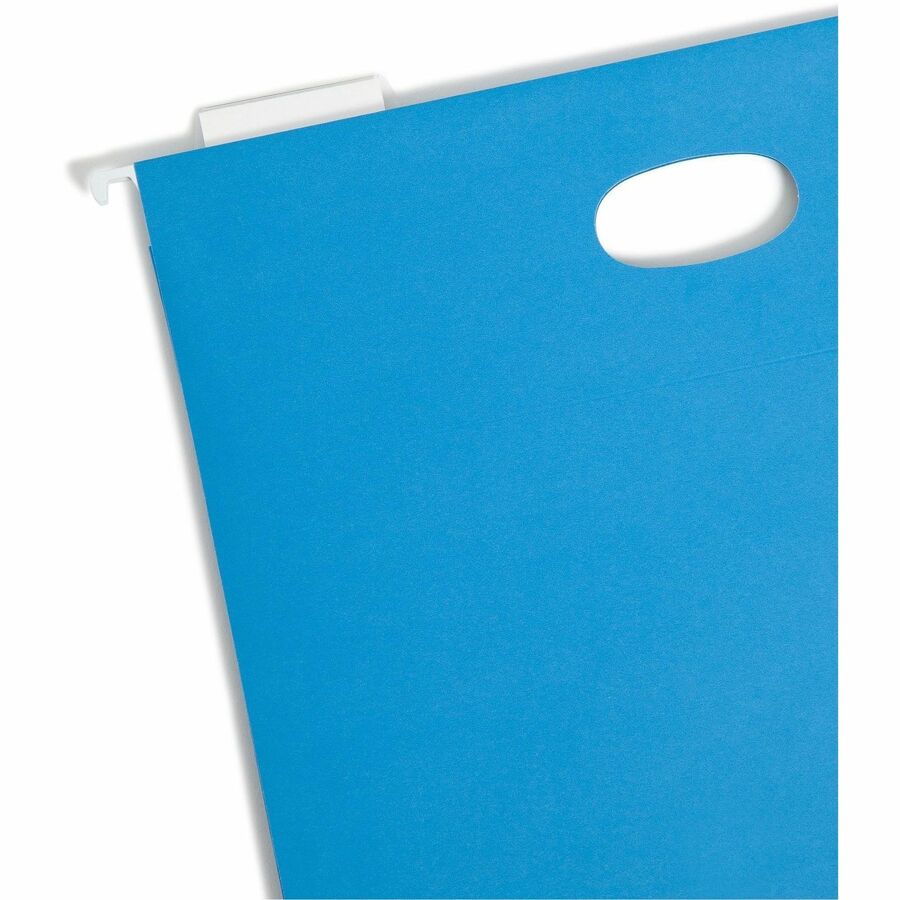 Smead 1/5 Tab Cut Letter Recycled Hanging Folder - 8 1/2’’ x 11’’ - 3’’ Expansion - Top Location - Assorted Position