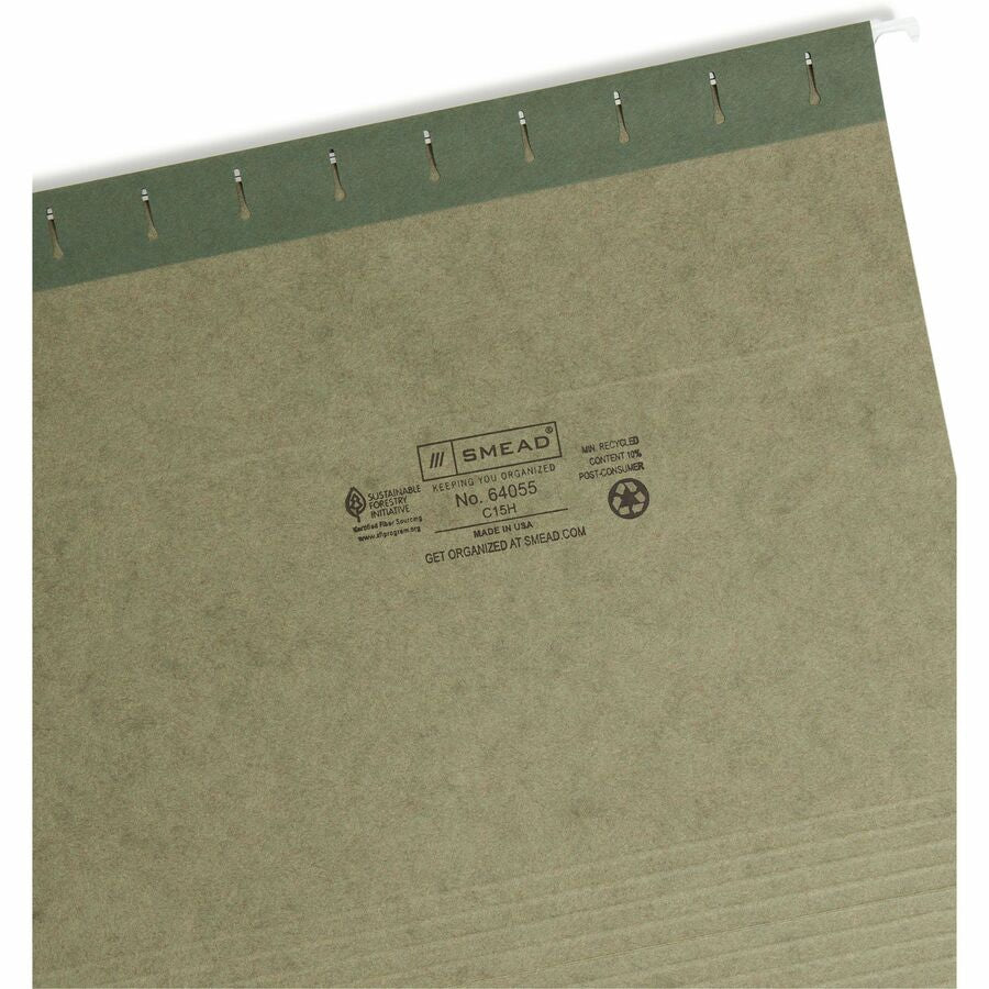 Smead 1/5 Tab Cut Letter Recycled Hanging Folder - Alternate-Image11