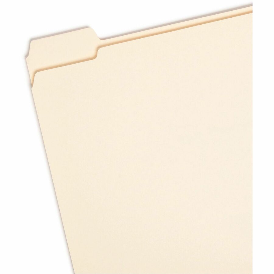 Smead 1/5 Tab Cut Letter Recycled Top Tab File Folder - Left