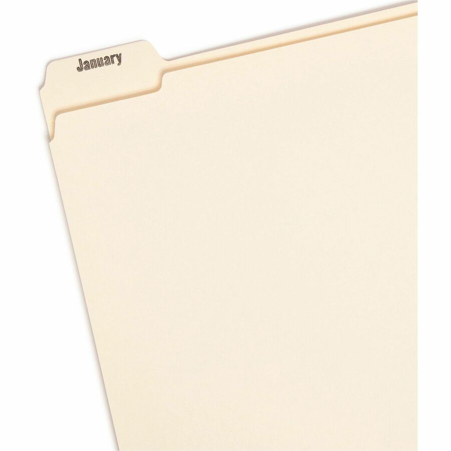 Smead 1/5 Tab Cut Letter Recycled Top Tab File Folder - Left