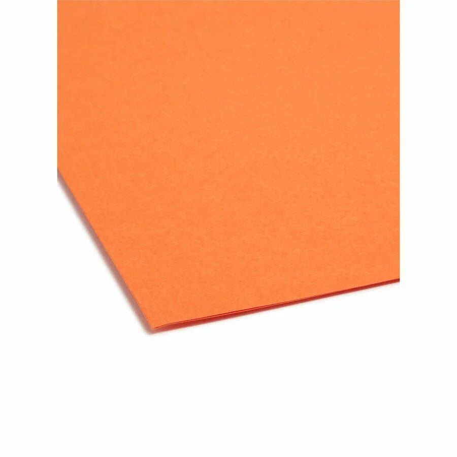 Smead 12540 Recycled Fastener Folder - Letter Size 2 Fasteners - Orange Tab - 50/Box - Folders