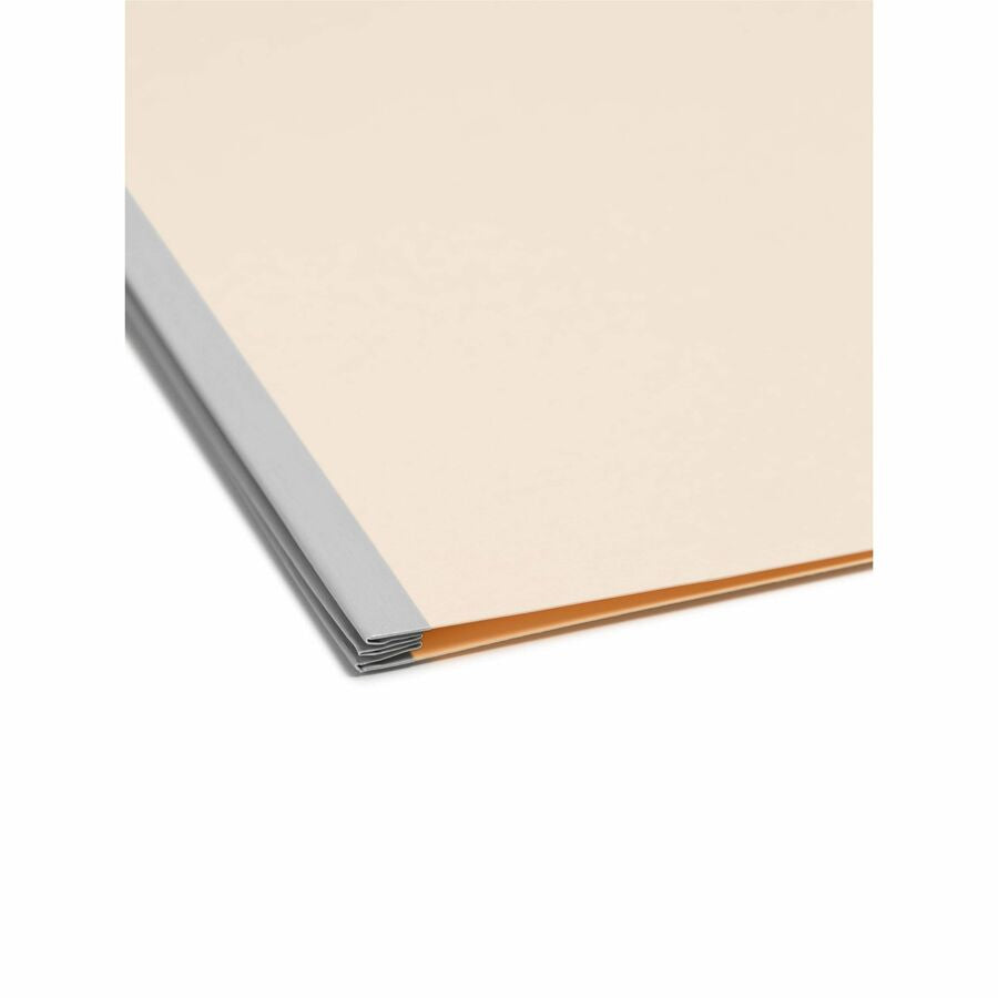 Smead 2/5 Tab Cut Legal Recycled Classification Folder - 8 1/2’’ x 14’’ - 2’’ Expansion - 2 2B Fastener(s)