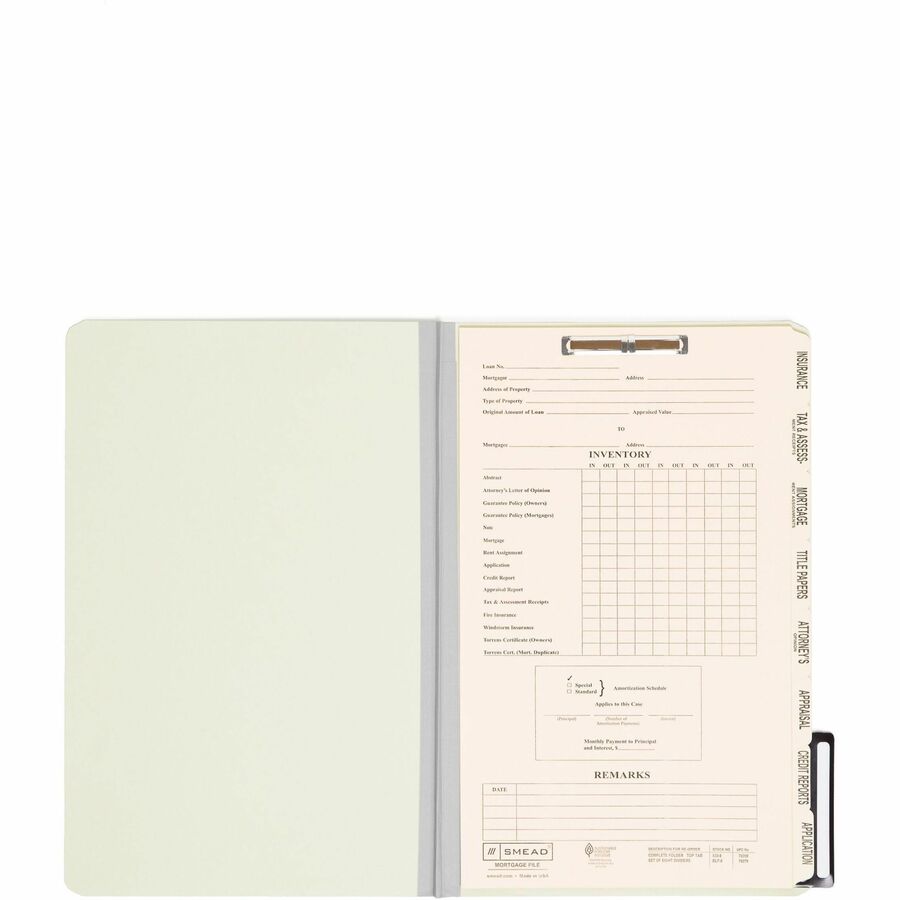 Smead 2/5 Tab Cut Legal Recycled Classification Folder - Alternate-Image1