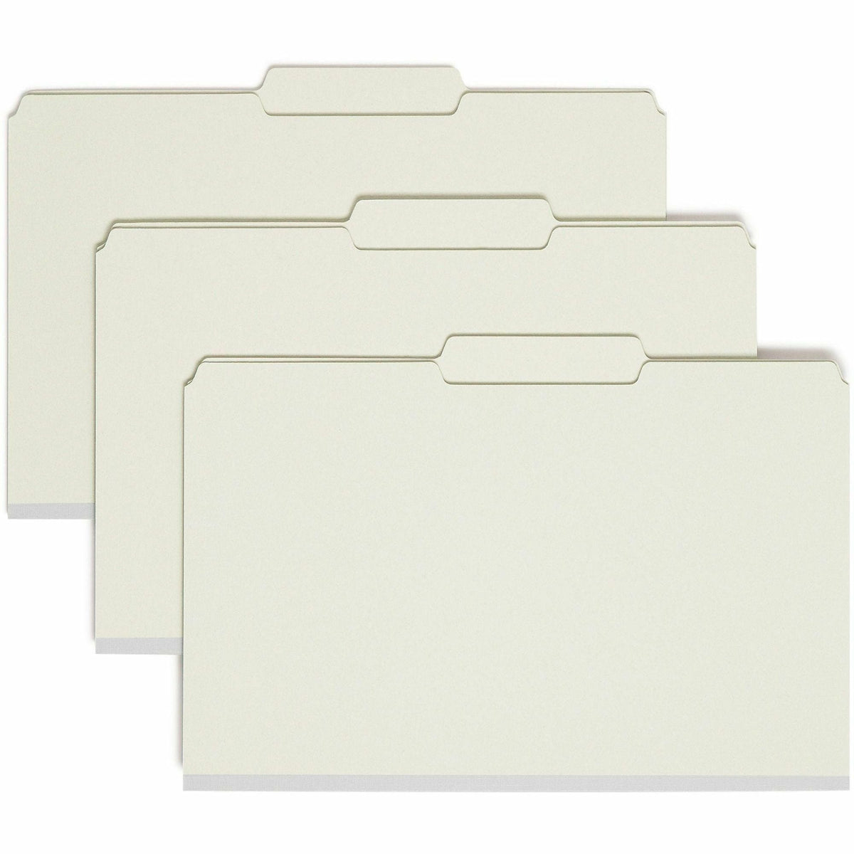 Smead 2/5 Tab Cut Legal Recycled Fastener Folder - 8 1/2’’ x 14’’ - 2’’ Expansion - 2 2S Fastener(s) - for - Folders