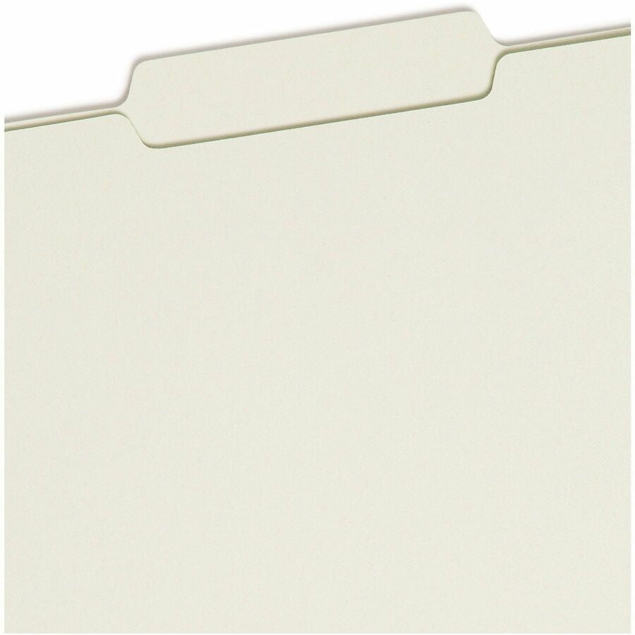 Smead 2/5 Tab Cut Legal Recycled Fastener Folder - 8 1/2’’ x 14’’ - 2’’ Expansion - 2 2S Fastener(s) - for - Folders